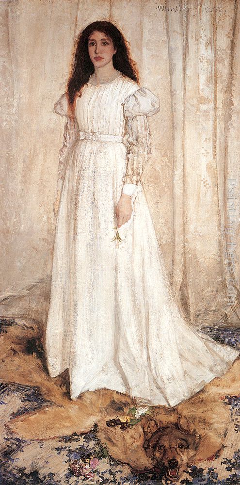 Symphony in White No. 1 The White Girl painting - James Abbott McNeill Whistler Symphony in White No. 1 The White Girl art painting